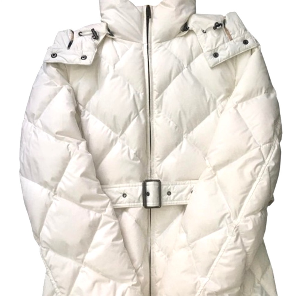 Burberry Quilted White Puffer
